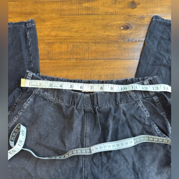 AMO Denim Pull On Slouch Washed Black Trouser Size Small - Picture 3 of 5